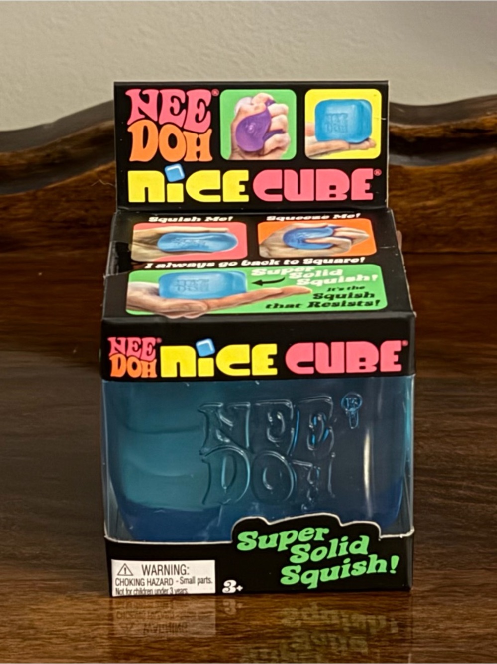 NeeDoh - Nice Cube - Color Blue (2.36 inches)- Schylling Brand - SHIPS ASAP